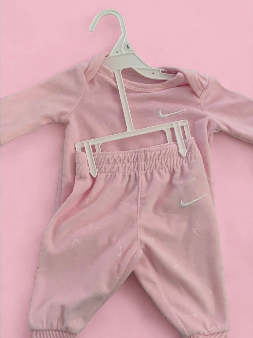 Nike Baby Pink Long-Sleeve Top & Pants Set
